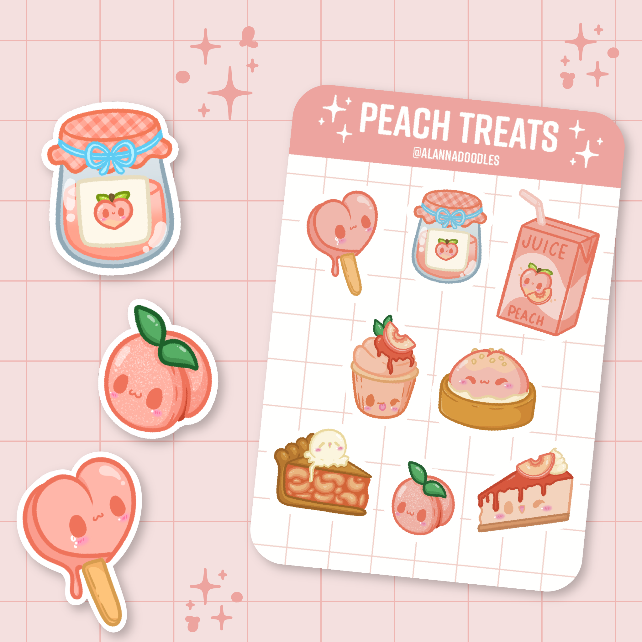 Peach Treats Sticker Sheet 🍑