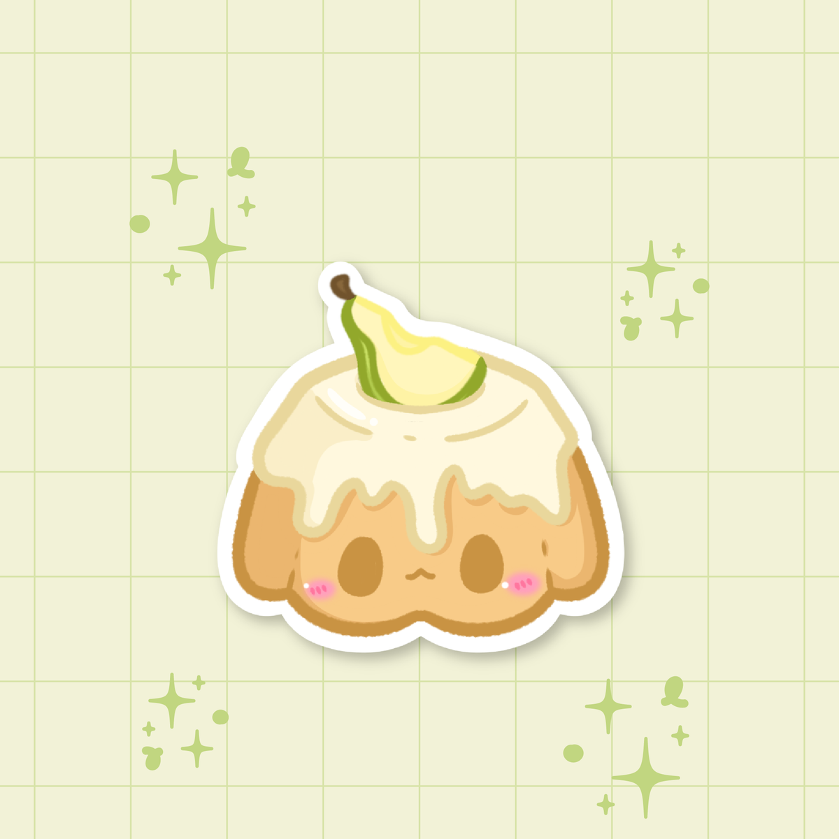 Pear Bundt Cake Die-Cut Sticker 🍐