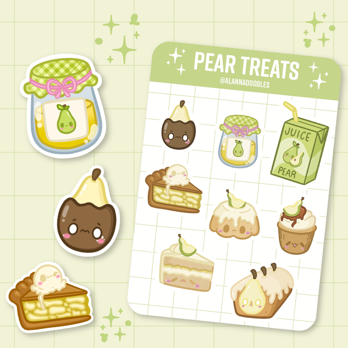 Pear Treats Sticker Sheet 🍐
