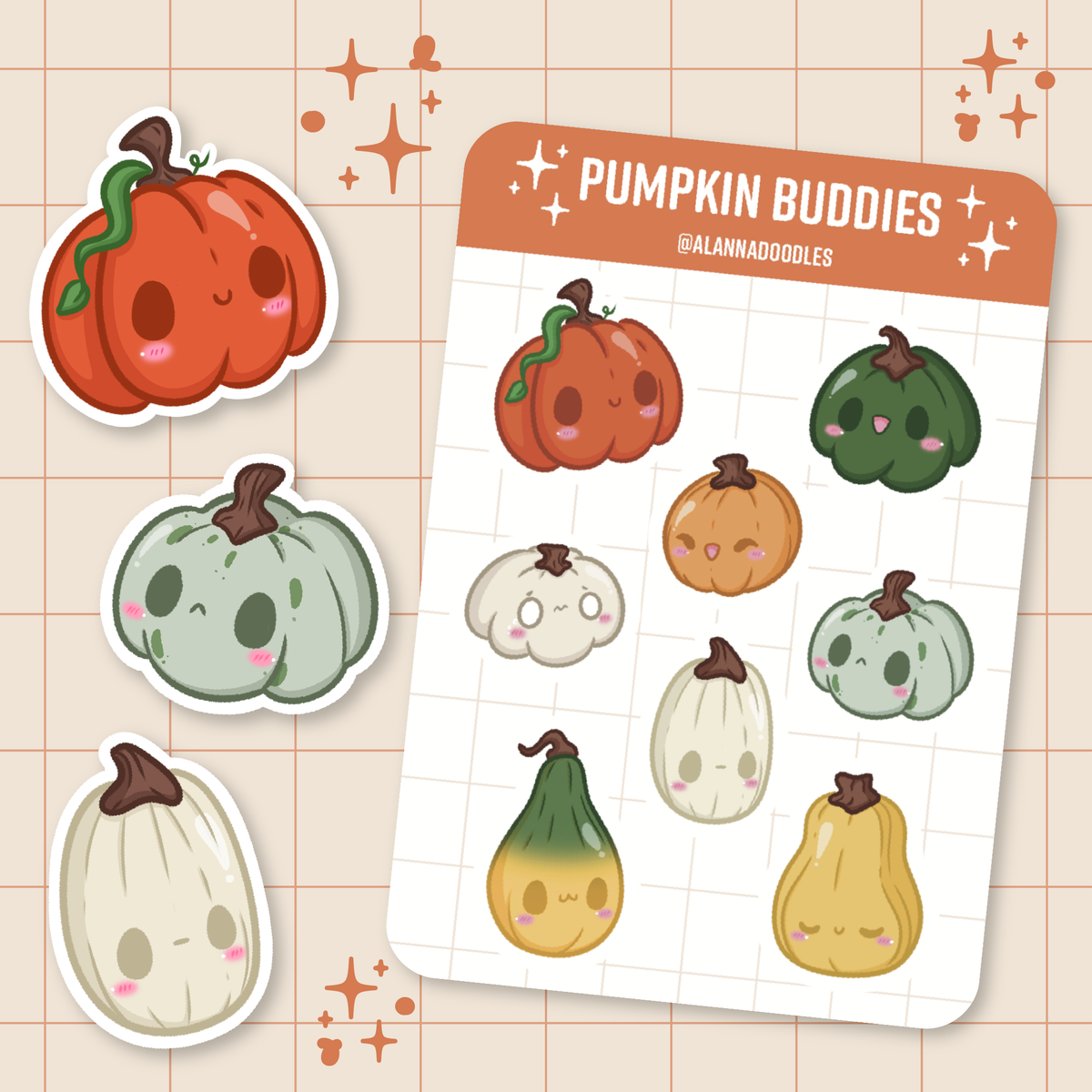 Pumpkin Buddies Sticker Sheet 🎃
