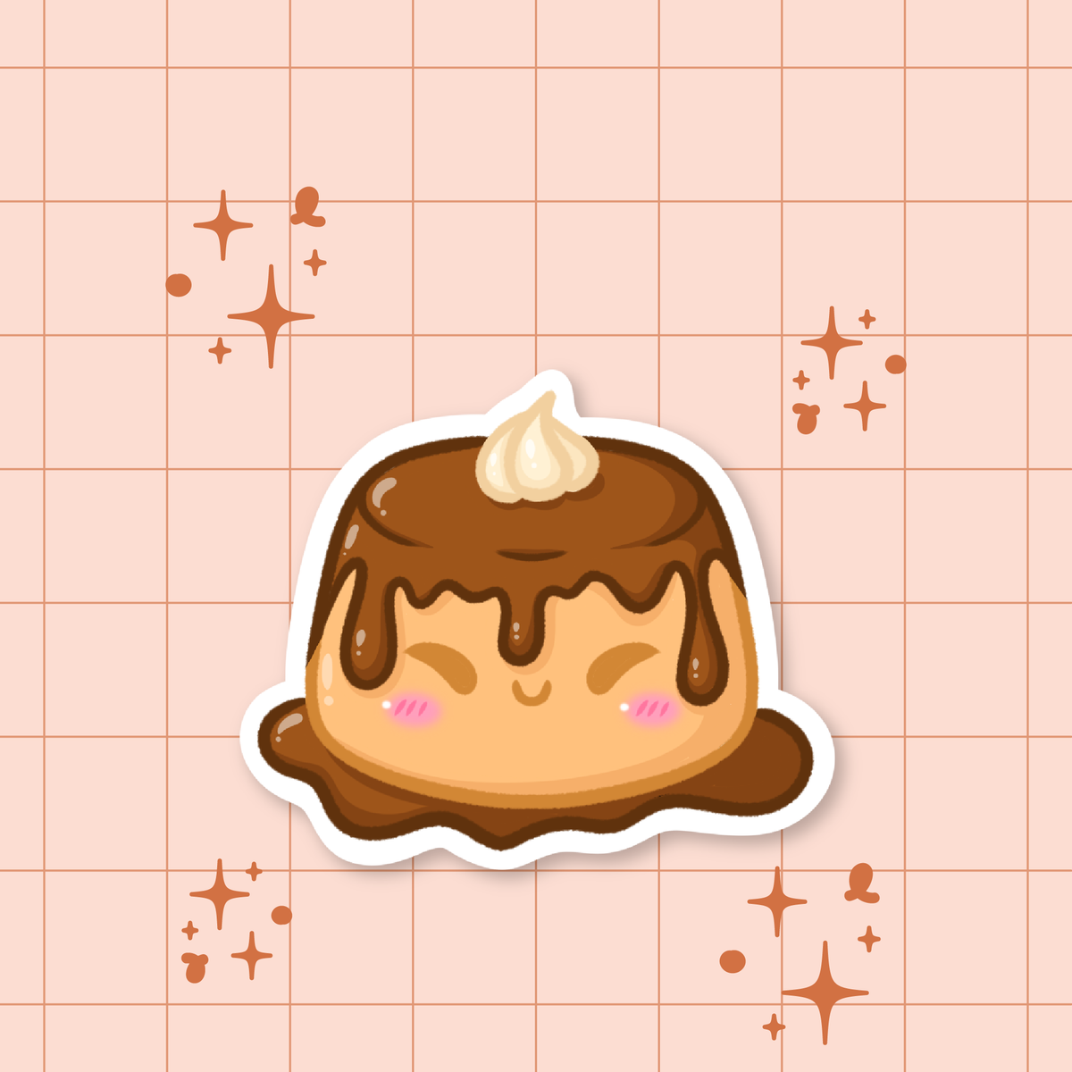 Pumpkin Flan Die-Cut Sticker 🎃
