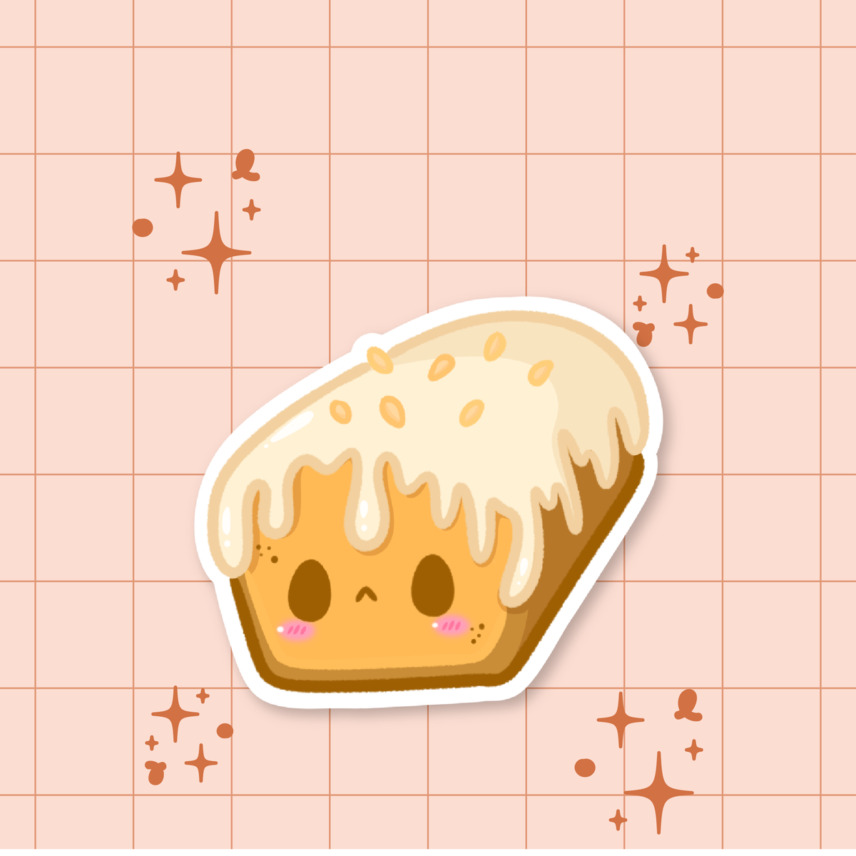 Pumpkin Pound Cake Die-Cut Sticker 🎃