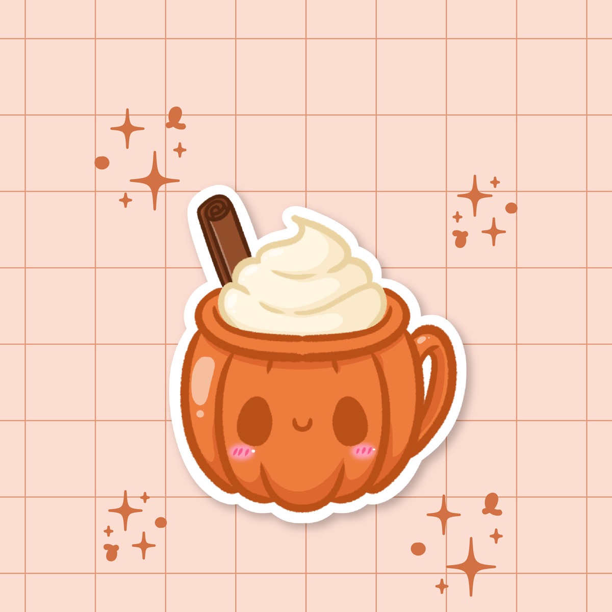 Pumpkin Spice Latte Die-Cut Sticker 🎃