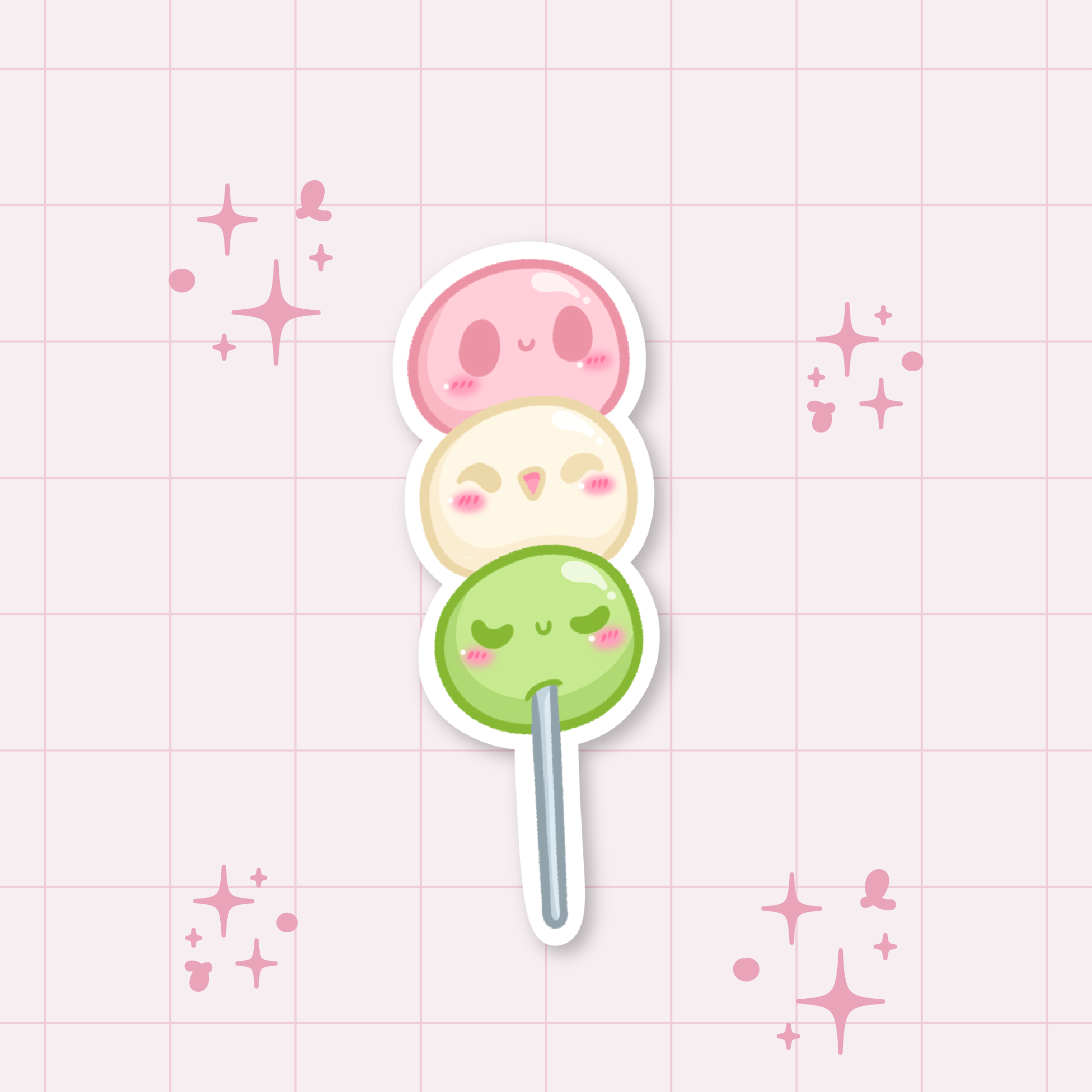 Autocollant découpé Sakura Dango 🌸