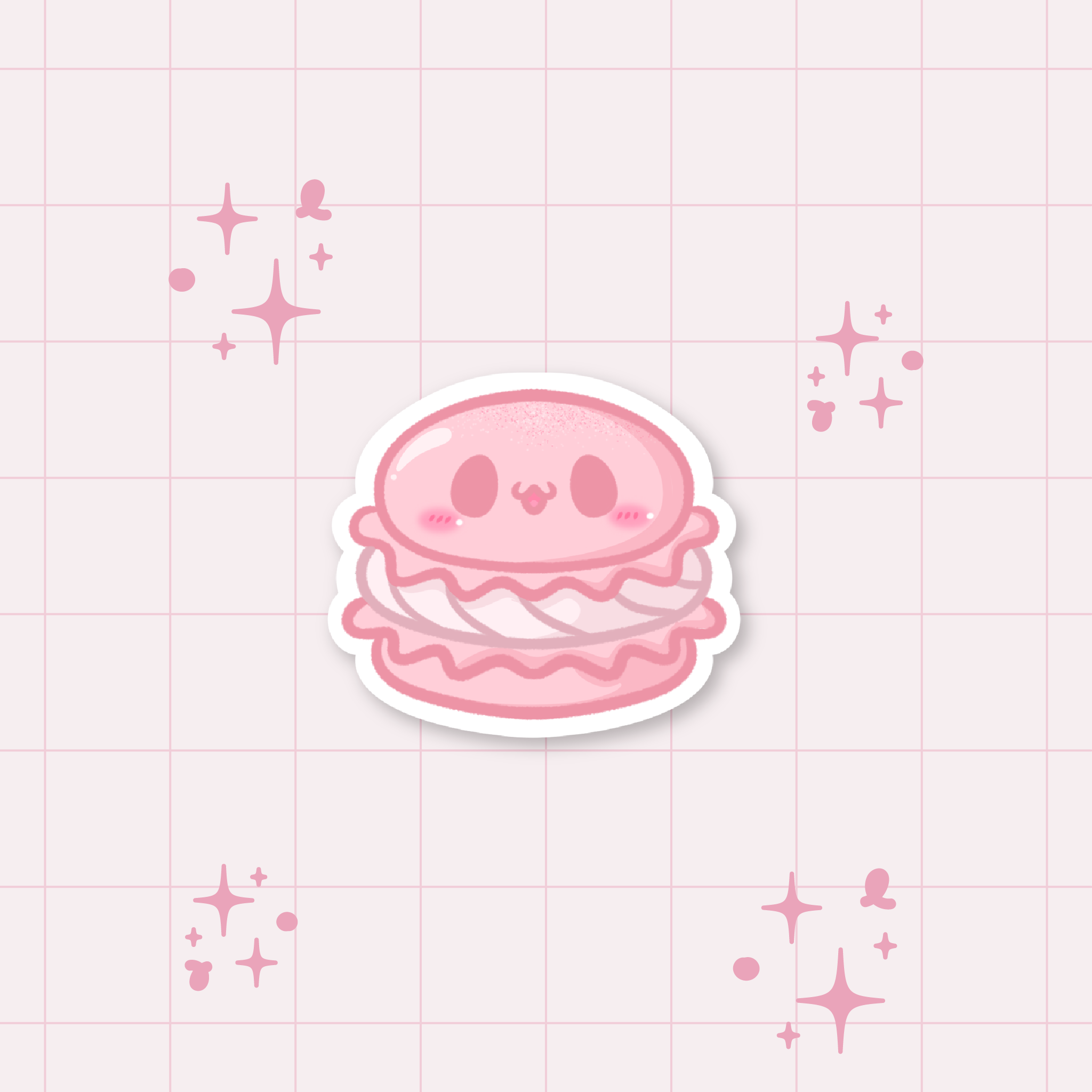 Sakura Macaron Die-Cut Sticker 🌸