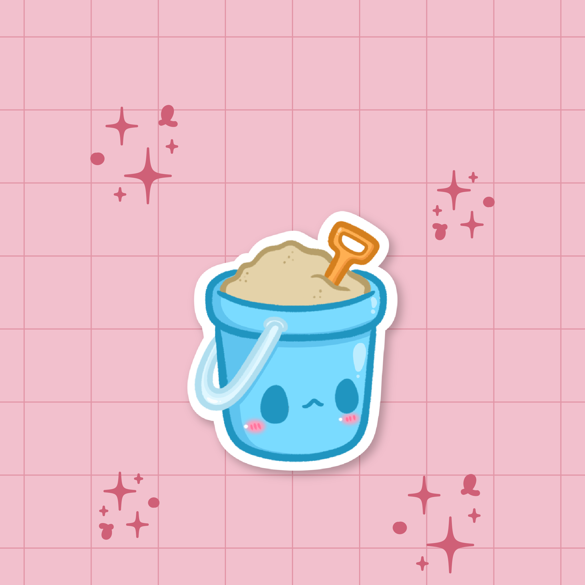 Summer Vibes: Sand Bucket Die-Cut Sticker ⛱️
