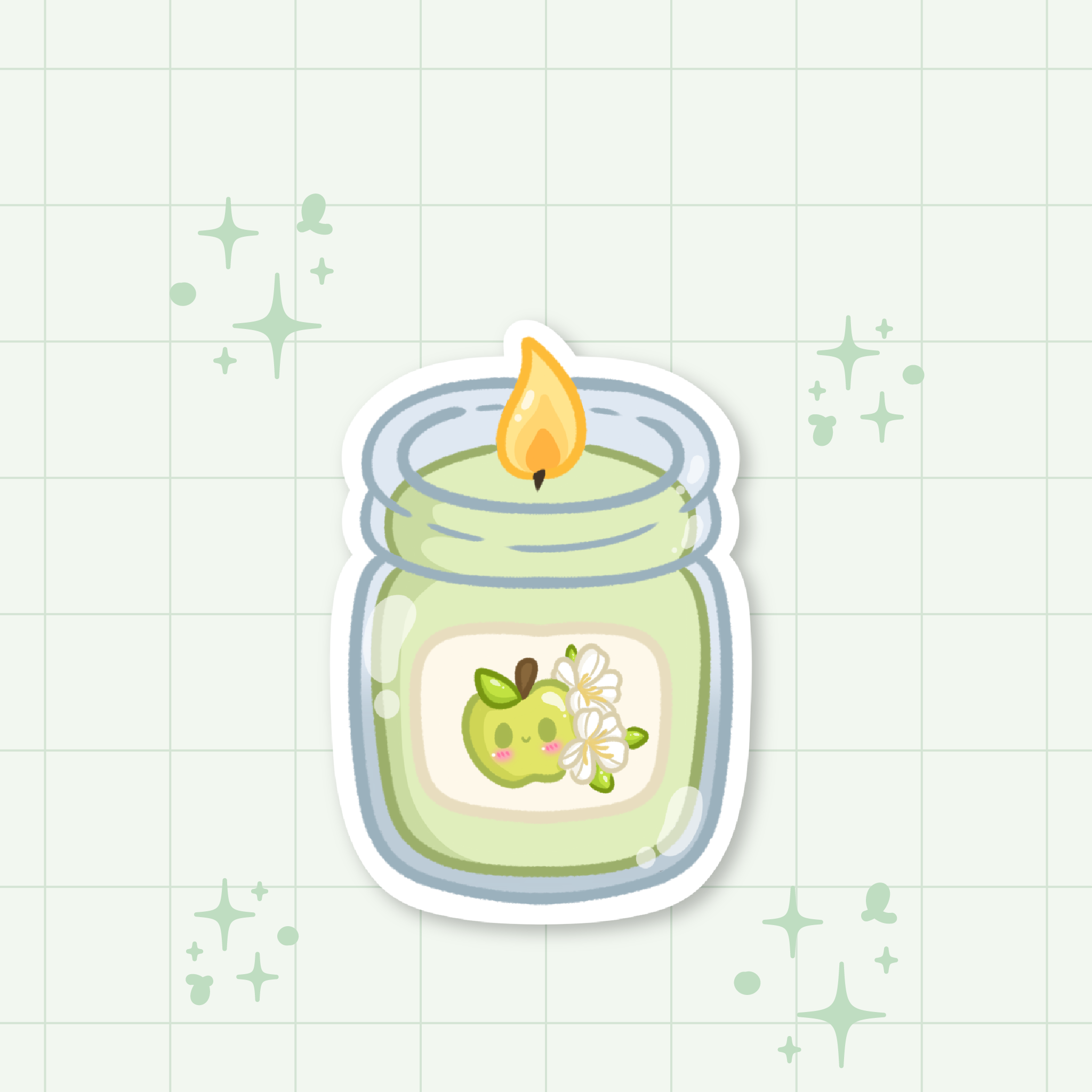 Spring Vibes: Spring Candle Die-Cut Sticker 🌼
