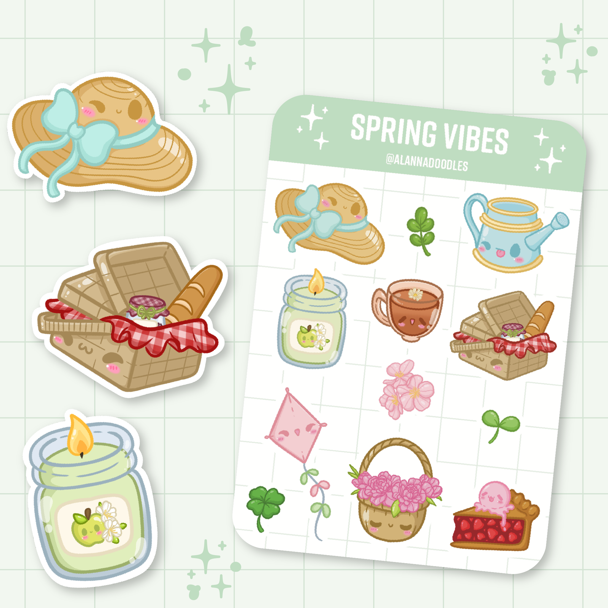 Spring Vibes Sticker Sheet 🌼