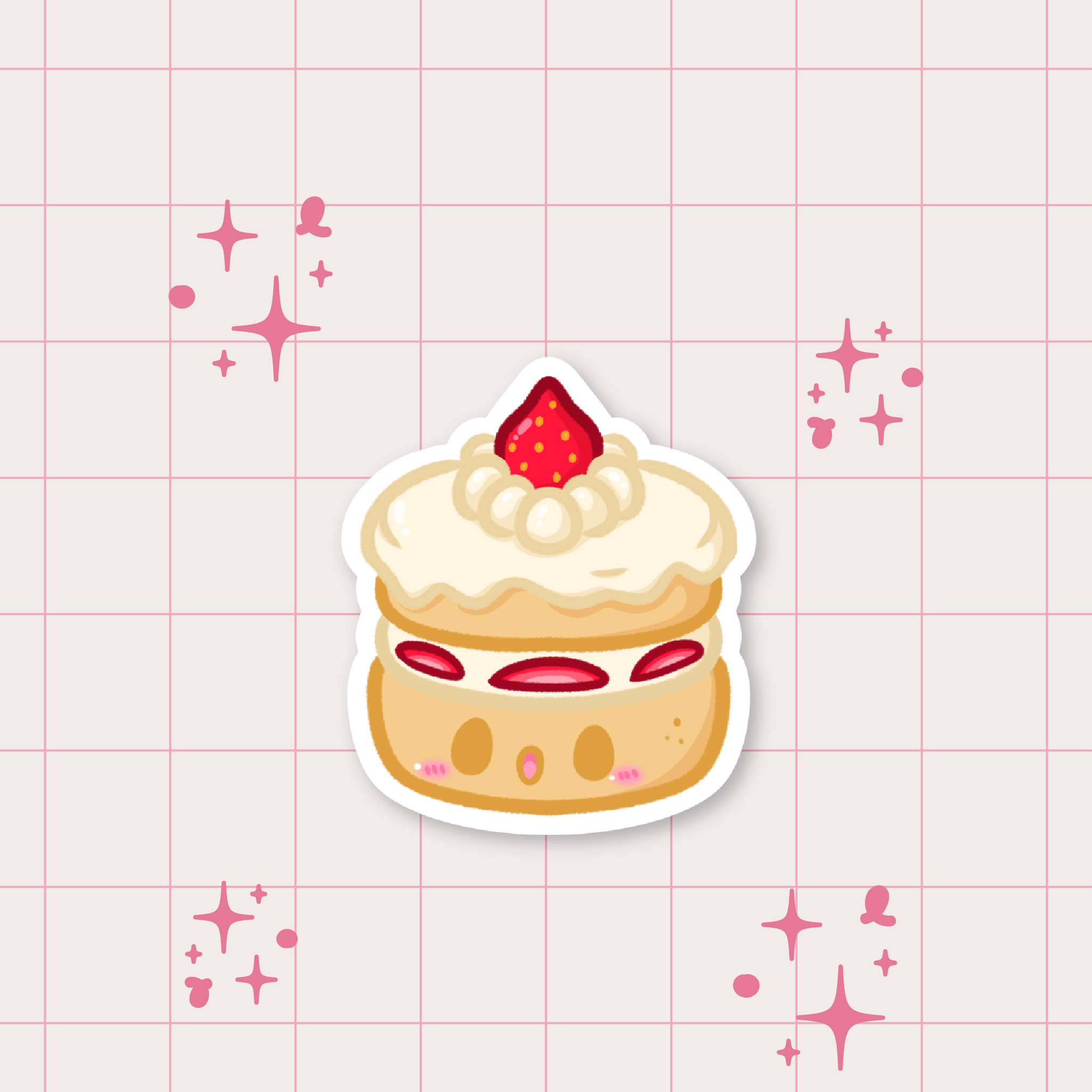 Strawberry Shortcake Die-Cut Sticker 🍓