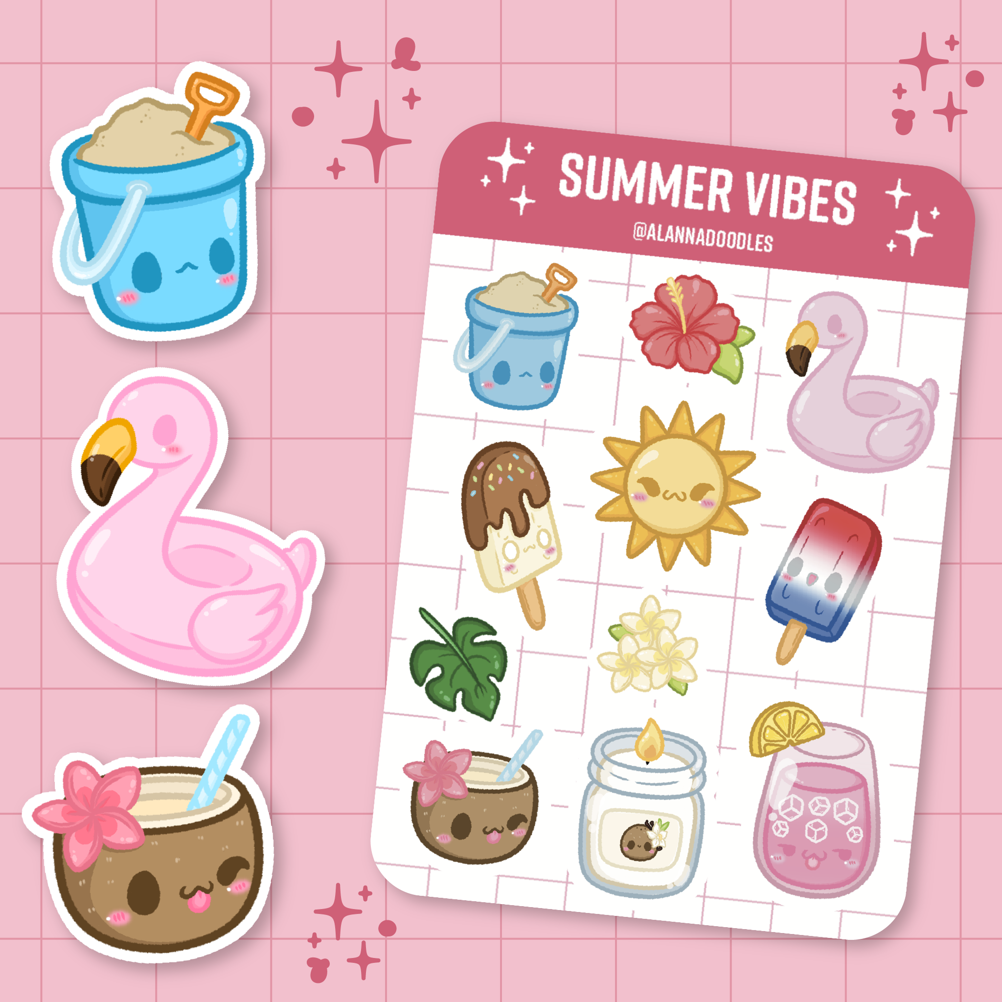 Summer Vibes Sticker Sheet ☀️