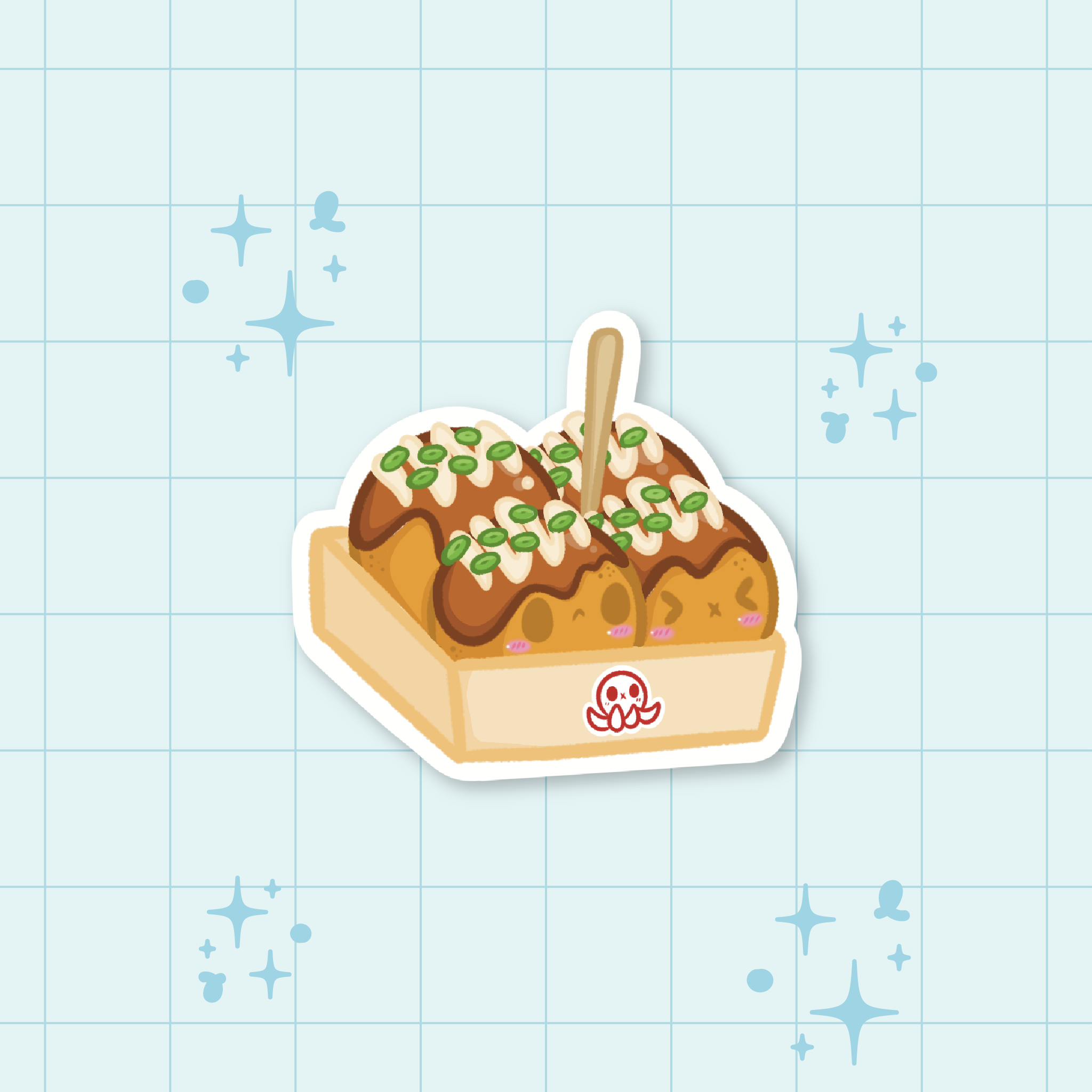 Takoyaki Die-Cut Sticker 🍱