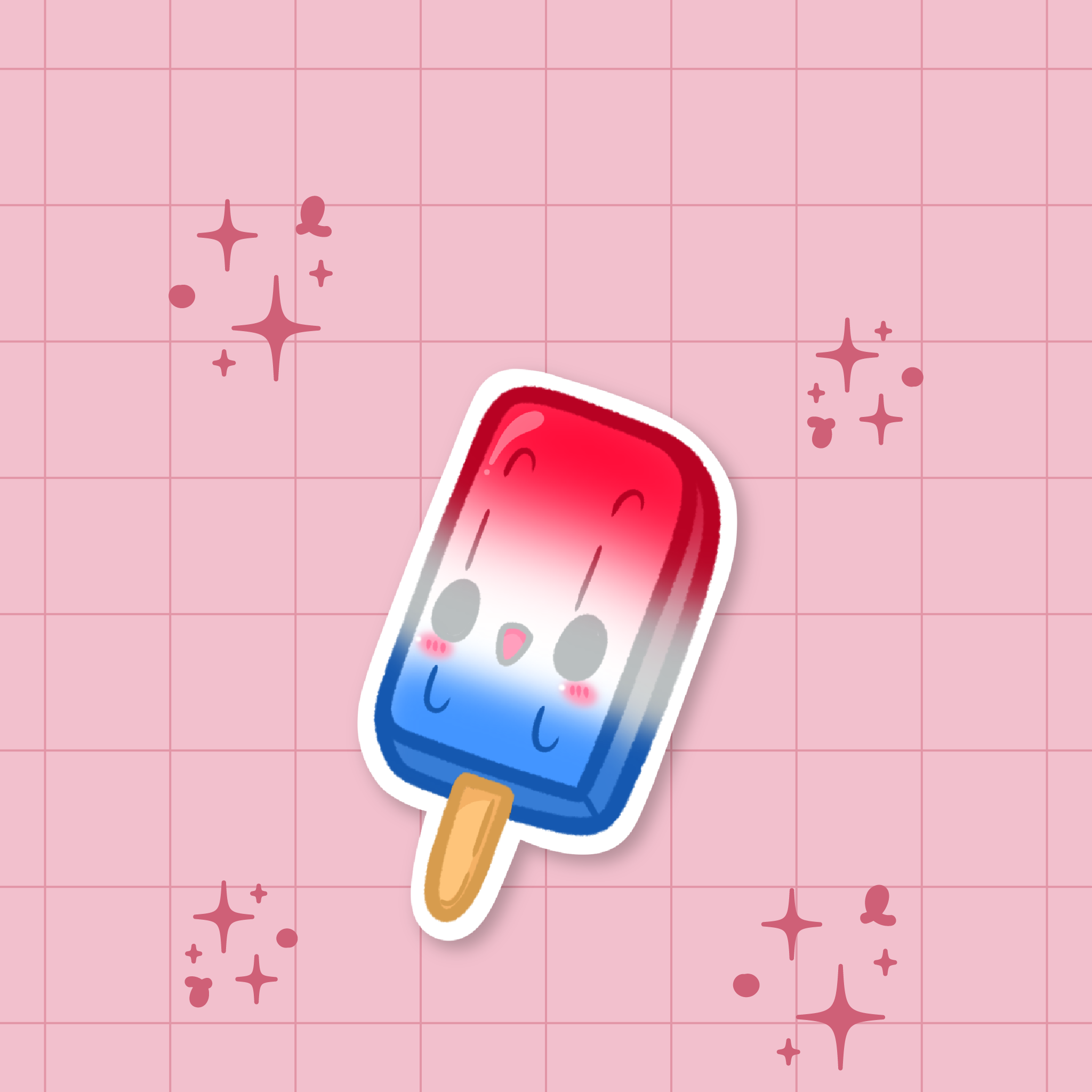 Summer Vibes: Tri-Colour Popsicle Die-Cut Sticker ⛱️
