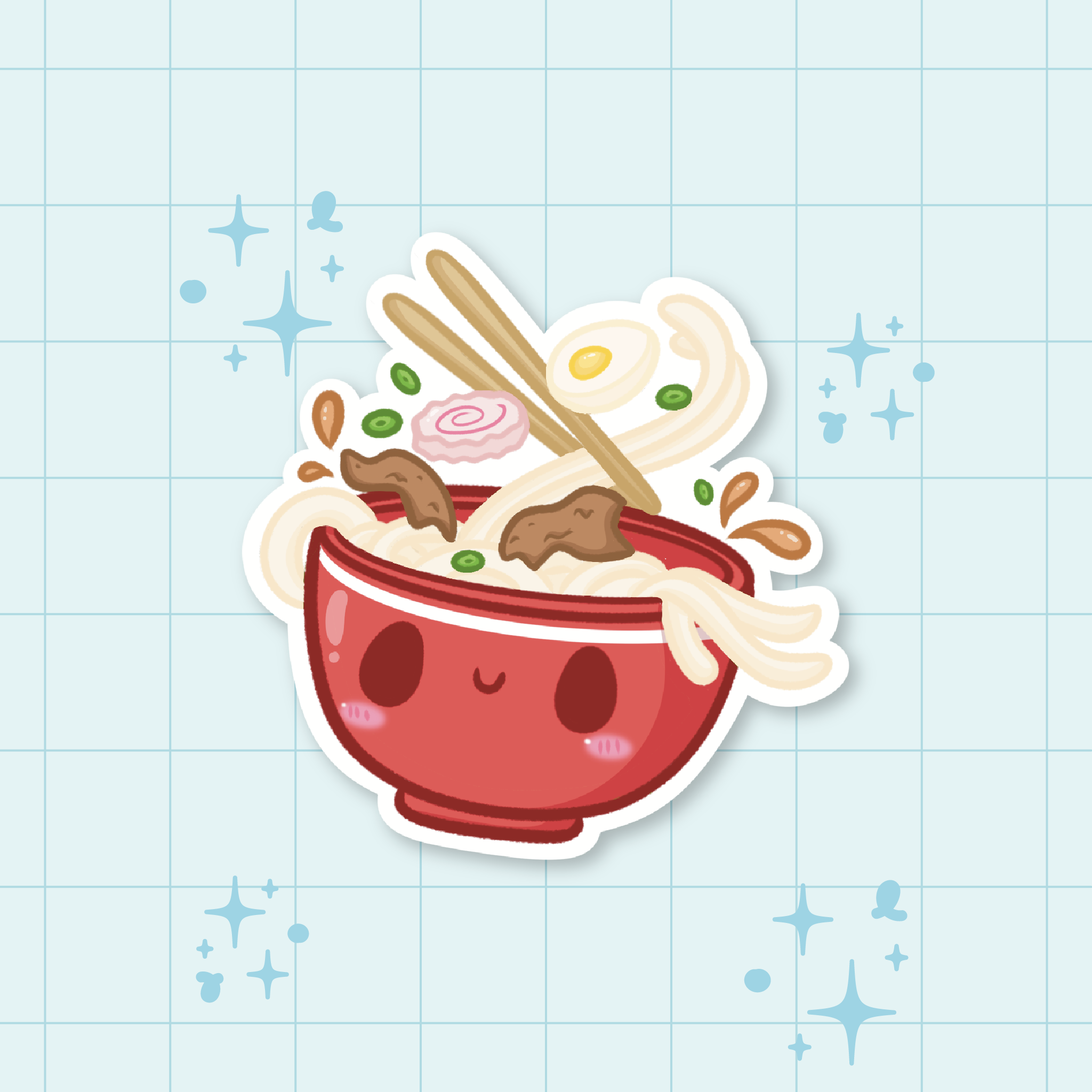 Beef Udon Soup Die-Cut Sticker 🍱