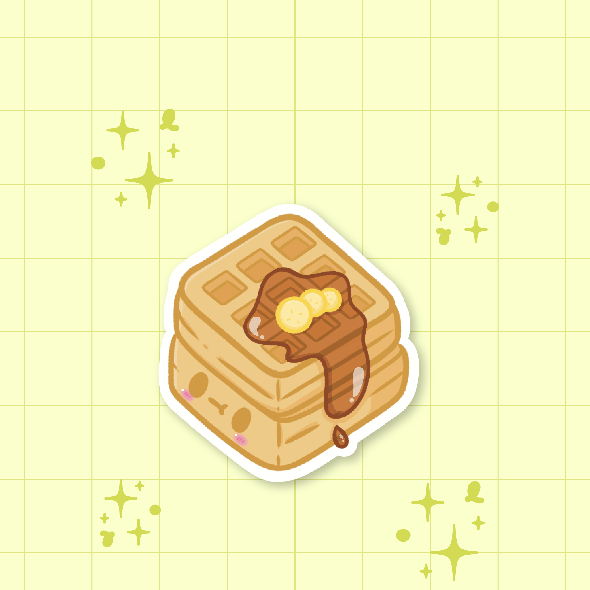 Autocollant gaufré en forme de gaufres 🍳