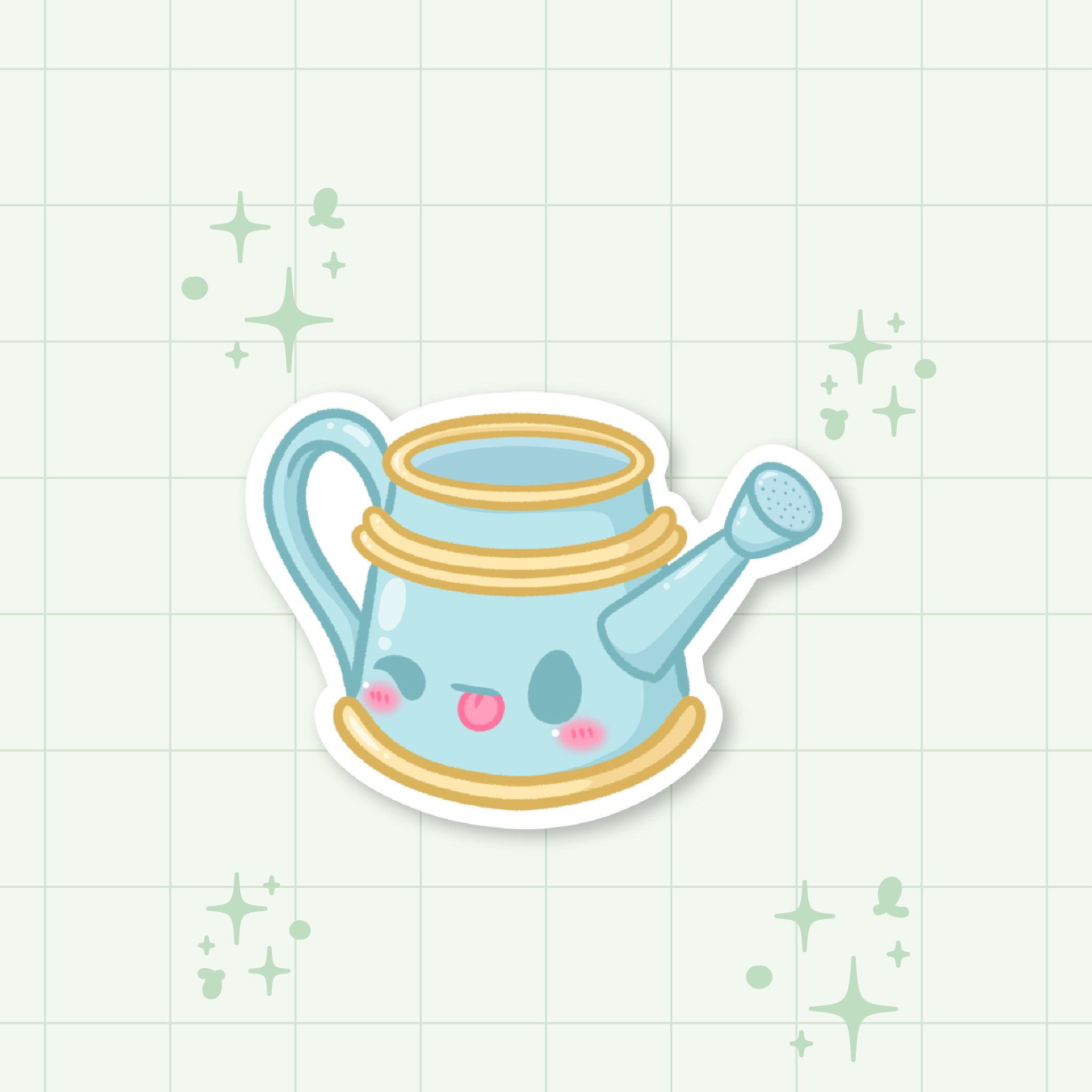 Spring Vibes: Garden Watering Can Die-Cut Sticker 🌼