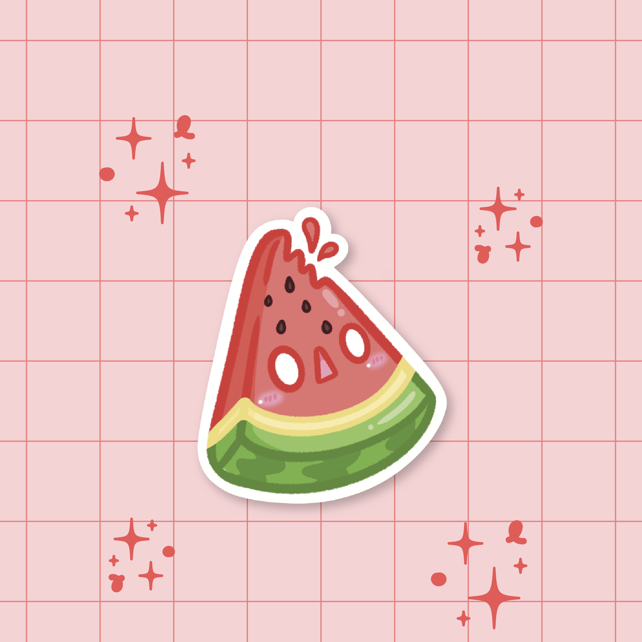 Watermelon Slice Die-Cut Sticker 🍉