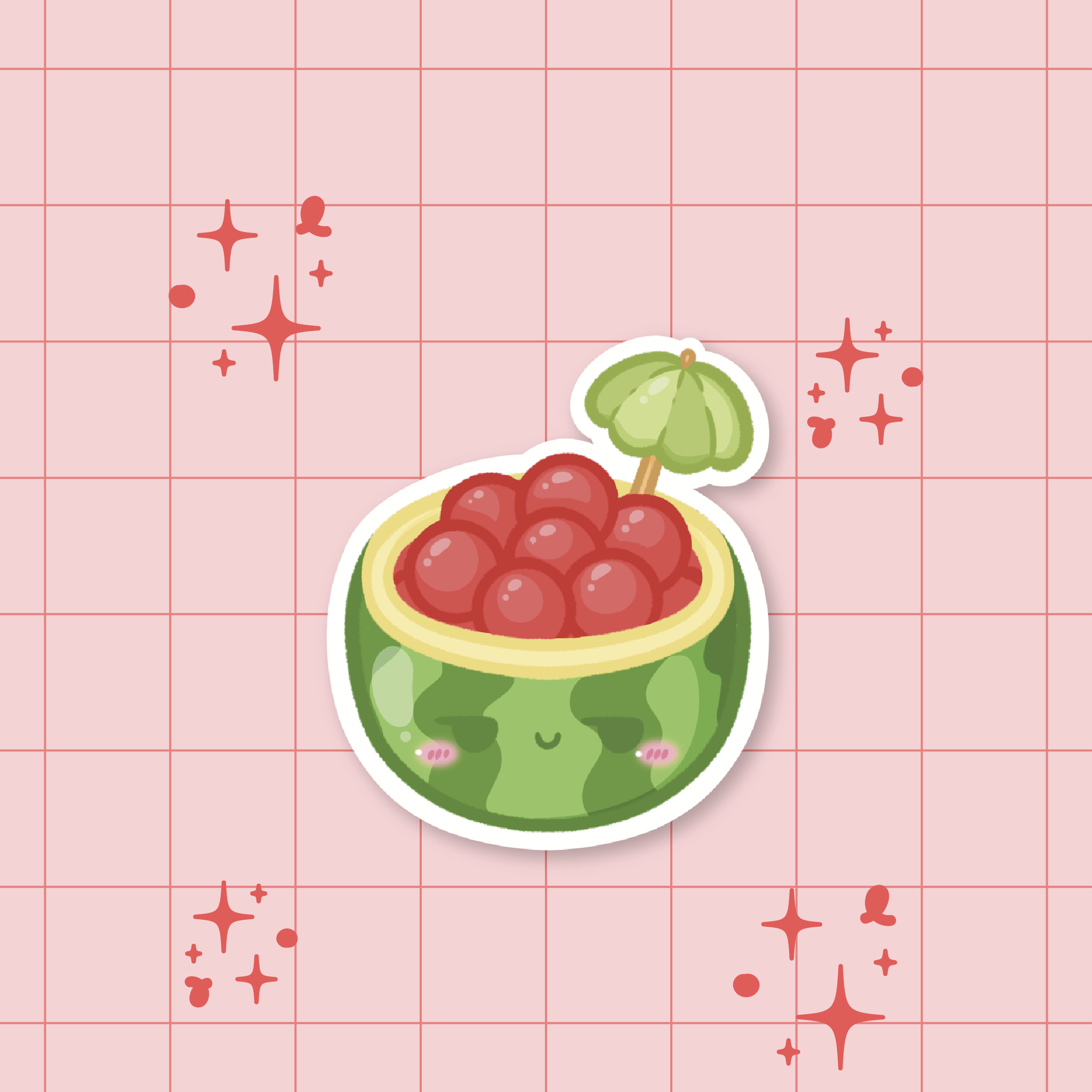 Watermelon Punch Die-Cut Sticker 🍉