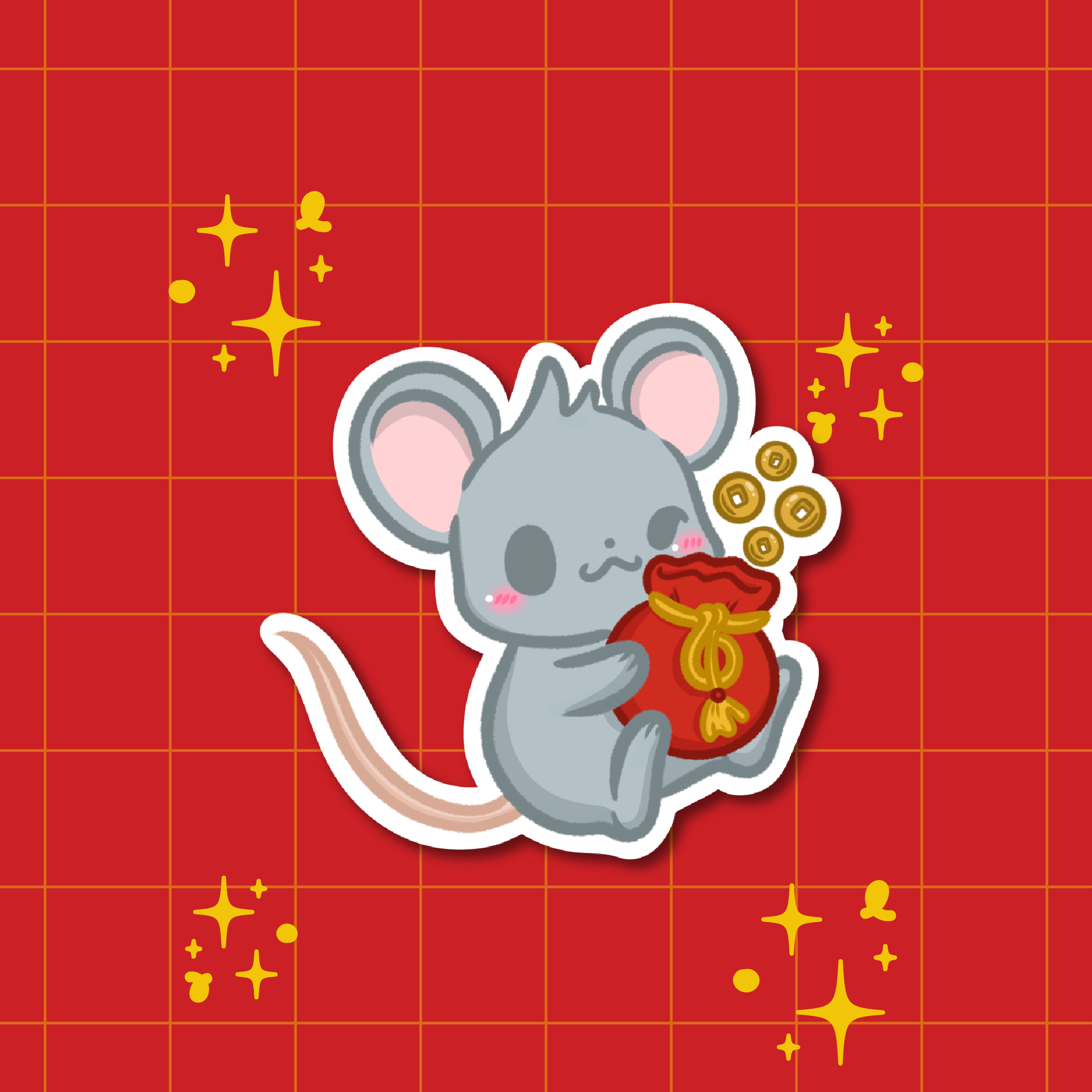 Year of the Rat | Chinese Zodiac Acrylic Keychain 🧧