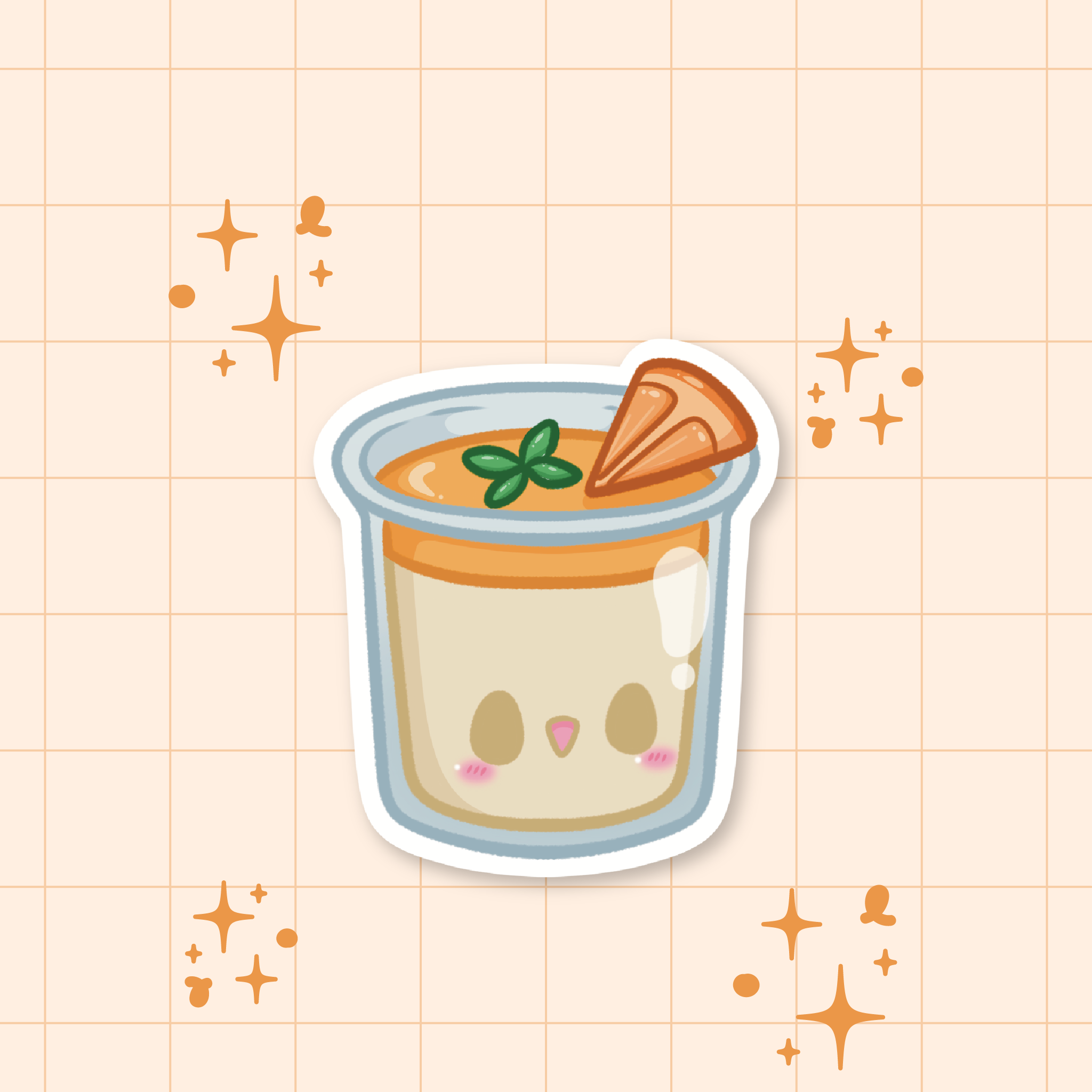 Orange Panna cottaDie-Cut Sticker 🍊